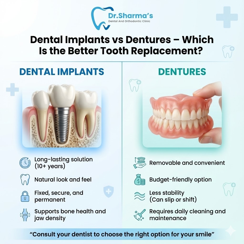 Dental Implants vs Dentures: Which Is the Better Tooth Replacement Option?